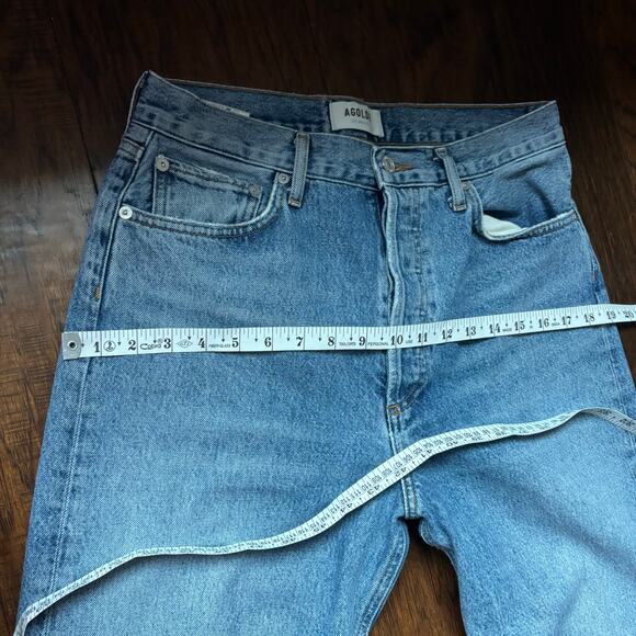 Agolde 90’s Pinch Waist High Rise Straight Jeans Navigate Sz 28 - Picture 8 of 12